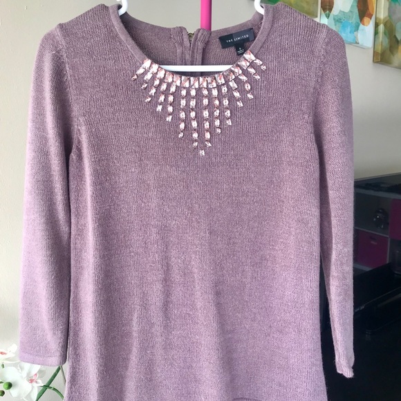 The Limited Sweaters - Purple embellished sweater size S